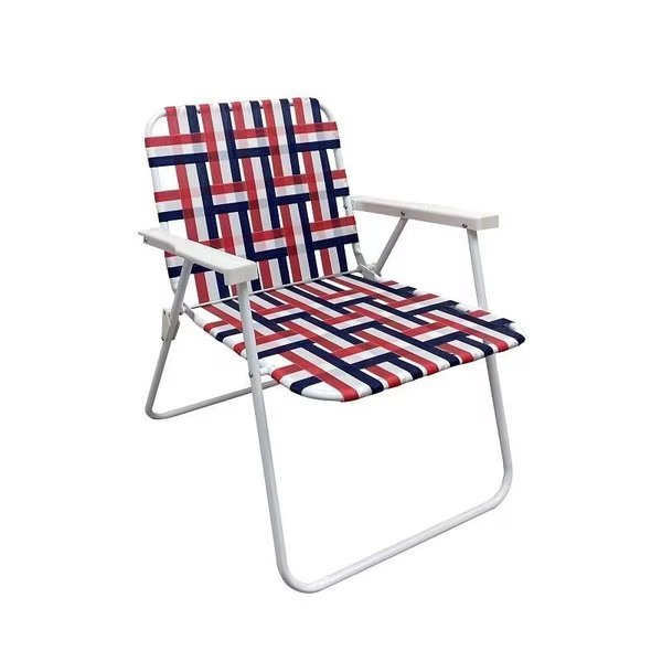 Folding Web Chair, 3071 in W, 2362 in D, 2283 in H, 250 lbs Capacity, Steel Frame, Seasonal Trends, Mfr#: AC4007-RED
